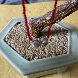 Vintage gray pearl grant necklace